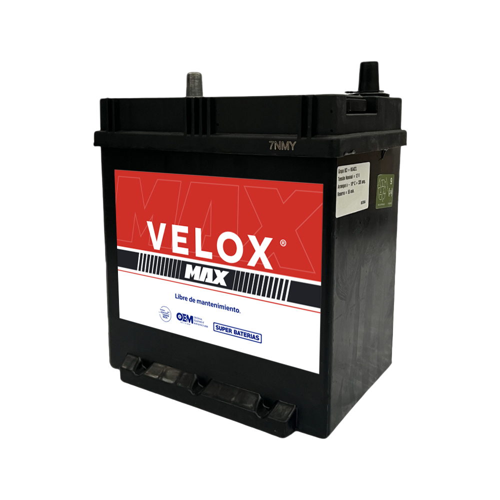 BATERIA AUTOMOTRIZ VELOX MAX BCI BAT-NS40ZL-320 12 V 320 CCA