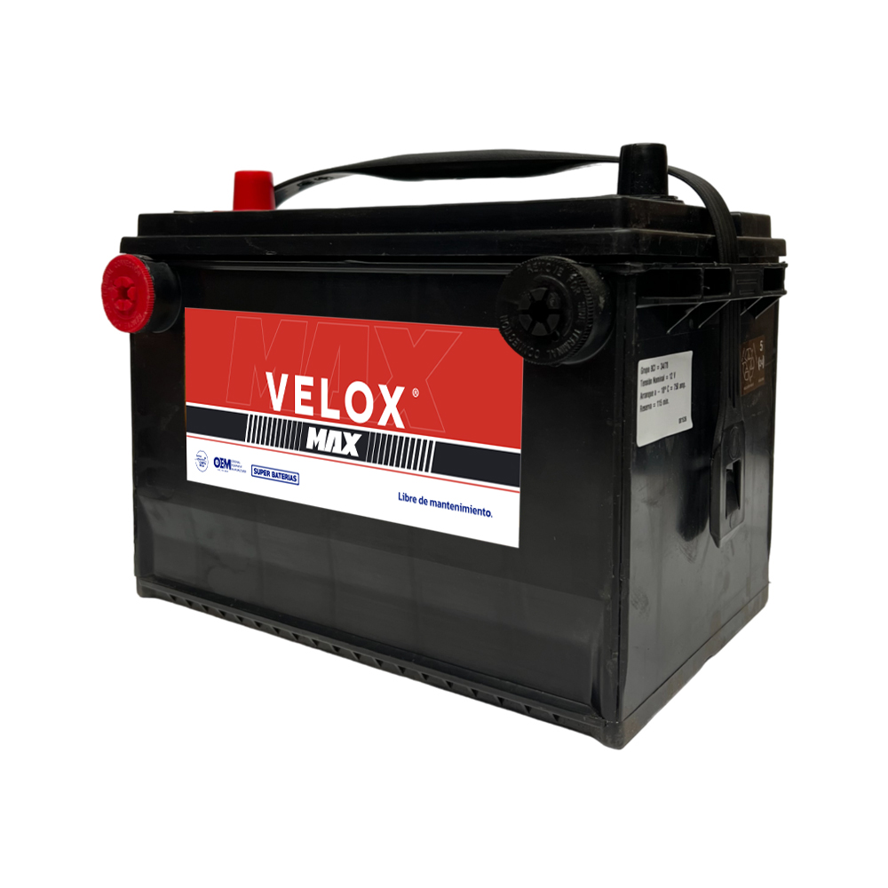 BATERIA AUTOMOTRIZ VELOX MAX BCI BAT-34/78-750 12 V 750 CCA - Imagen 3